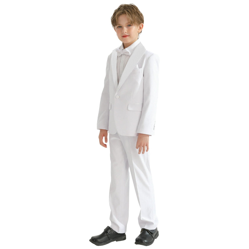 White Shawl Lapel Wool Suit