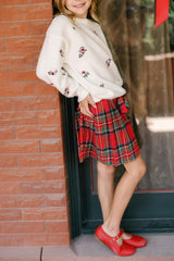 Mini Addison Skort in Holiday Plaid
