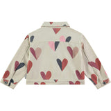 All-Over Heart Cropped Jean Jacket