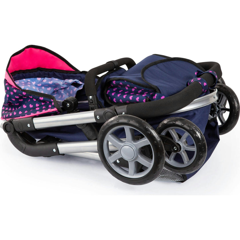 Bayer Design Dolls: Pram Neo City - Blue & Pink