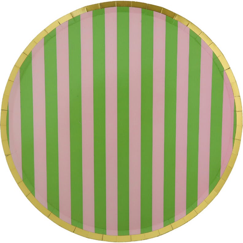 Camp Bachelorette Stripe Dinner Plates
