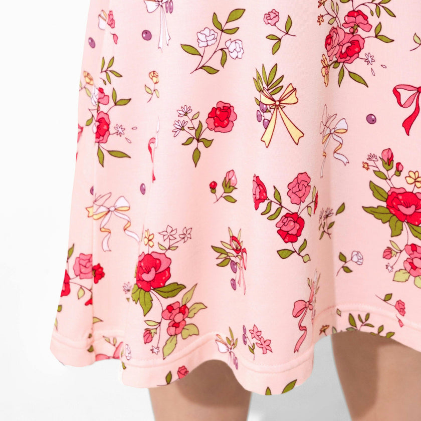 Bows & Blooms Bamboo Girls' Short Sleeve Dress