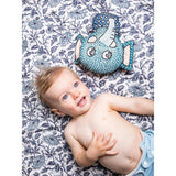 Block-Printed Cotton Crib Quilt
