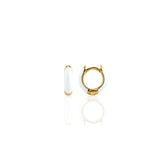 Enamel Huggie Hoop Earrings