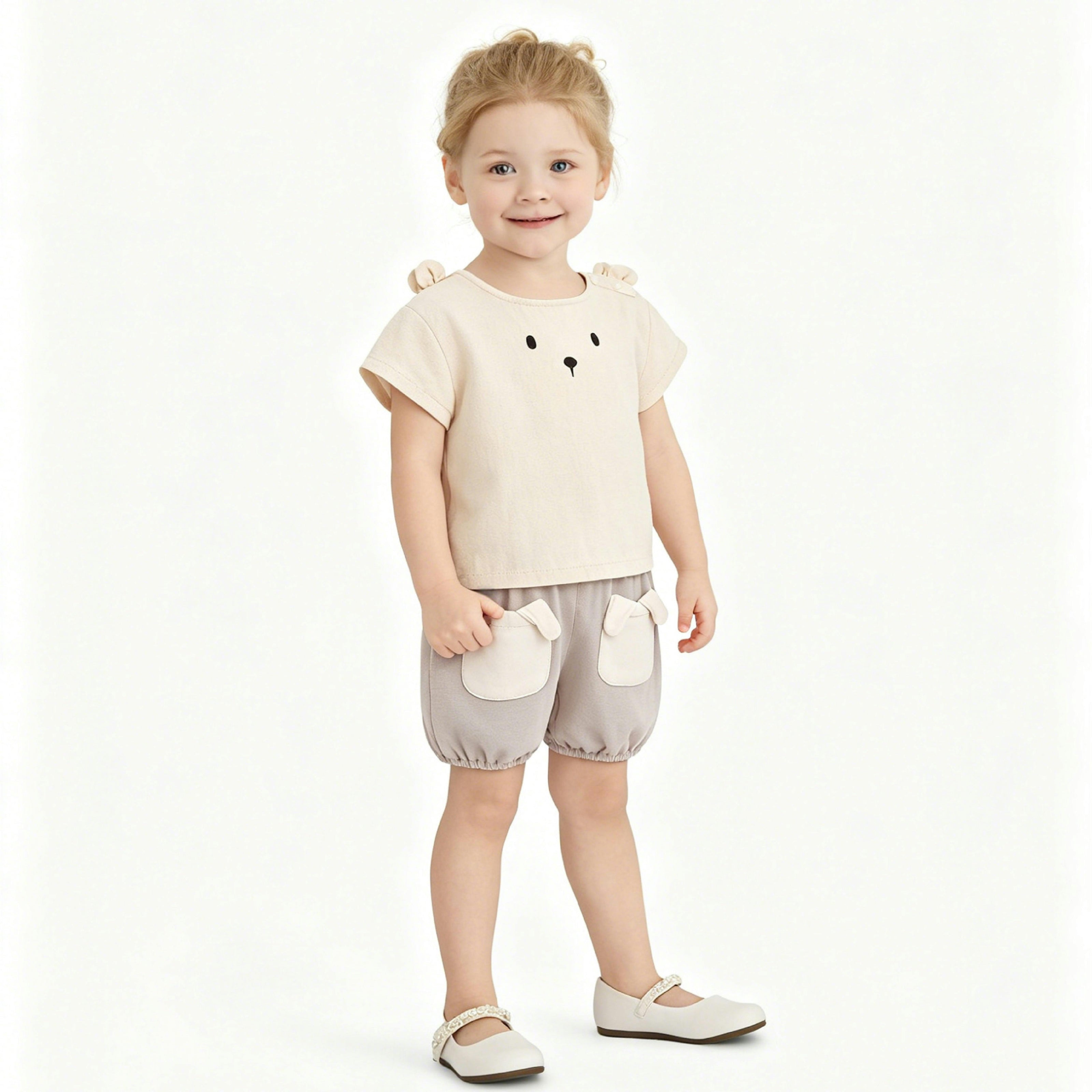 Beige Bear Pocket Set