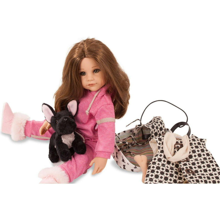 Hannah Staycation - 19.5" All Vinyl Poseable Standing Doll with Long Brown Hair to Wash & Style - Includes & Accessories