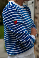 Stripe Poppy Top