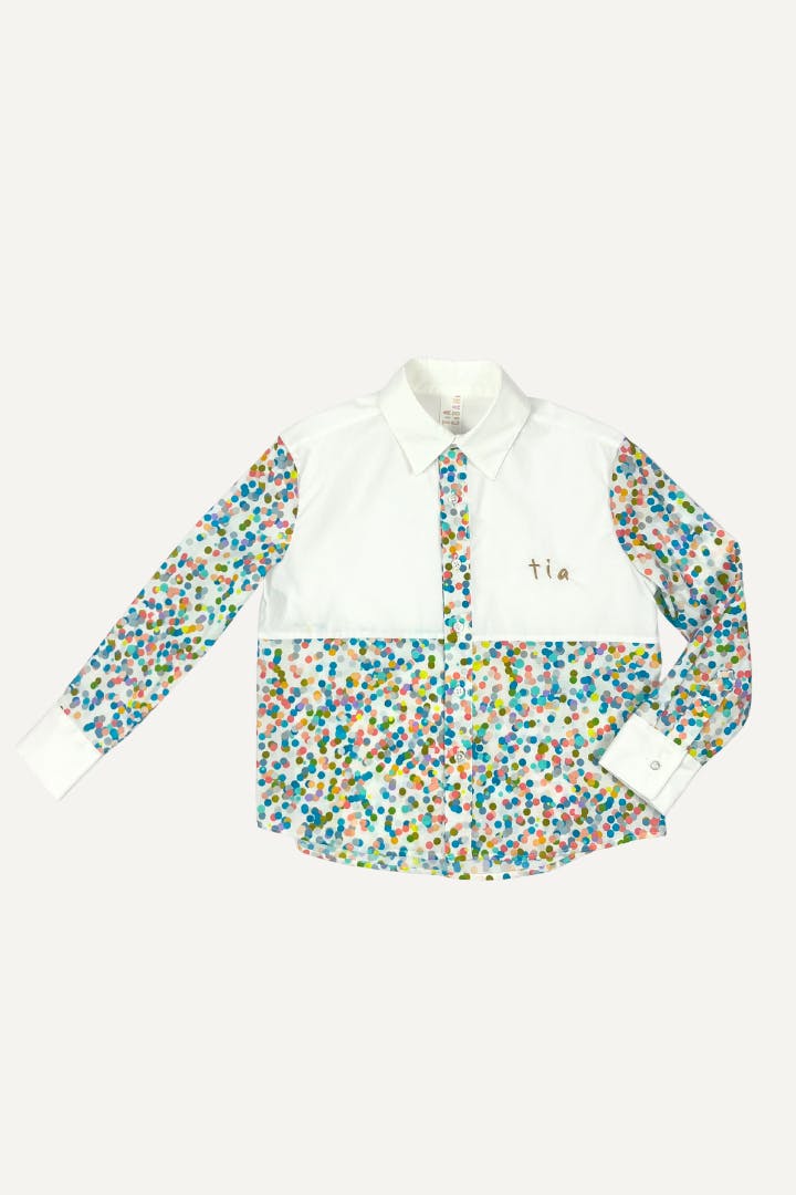 PATCHWORK BUTTON DOWN