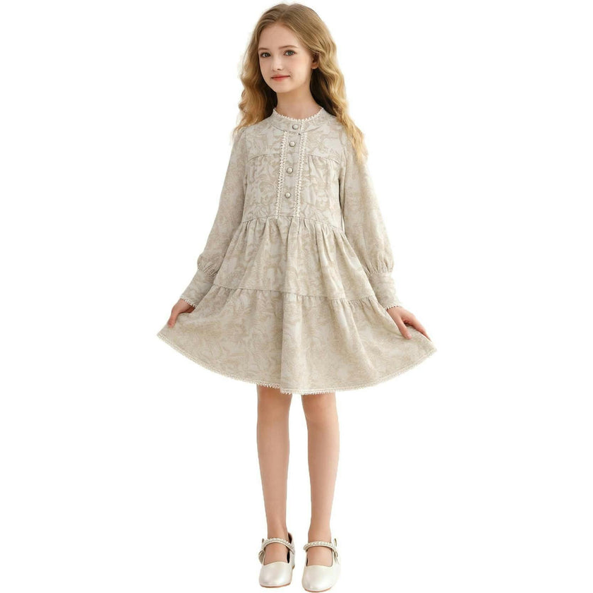 Tiered Modest Dress