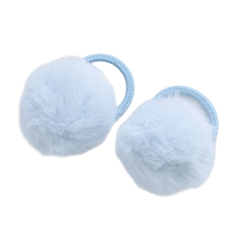 Fluffy Pom-Pom Hair Tie Set