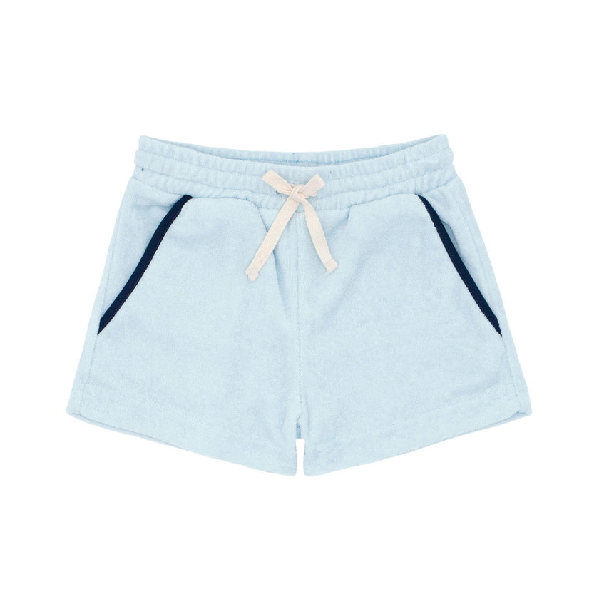 boys light blue french terry short