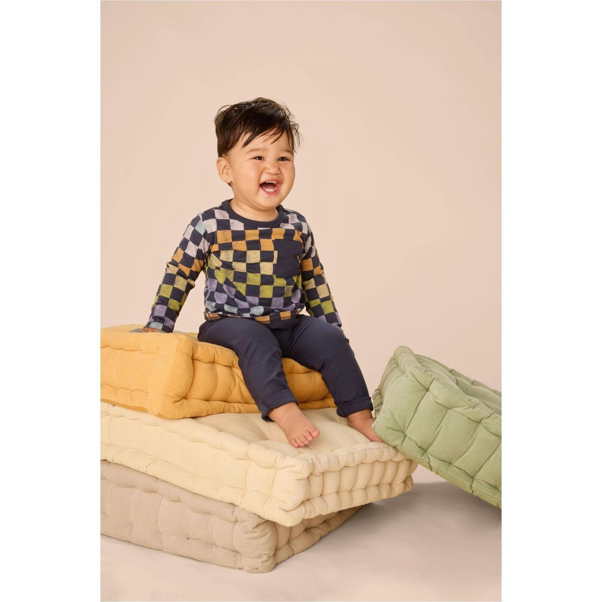 Long Sleeve Top and Pants Set, Multi
