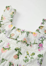 Emely Frill Embroidered Maxi Dress