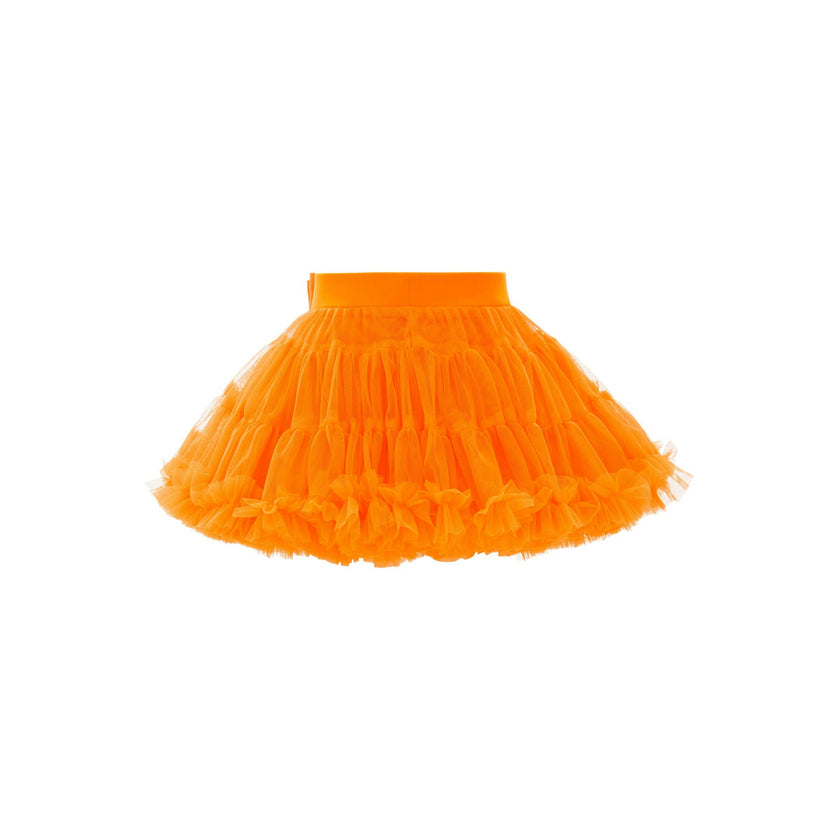 Orange Neon Bow Tutu Skirt