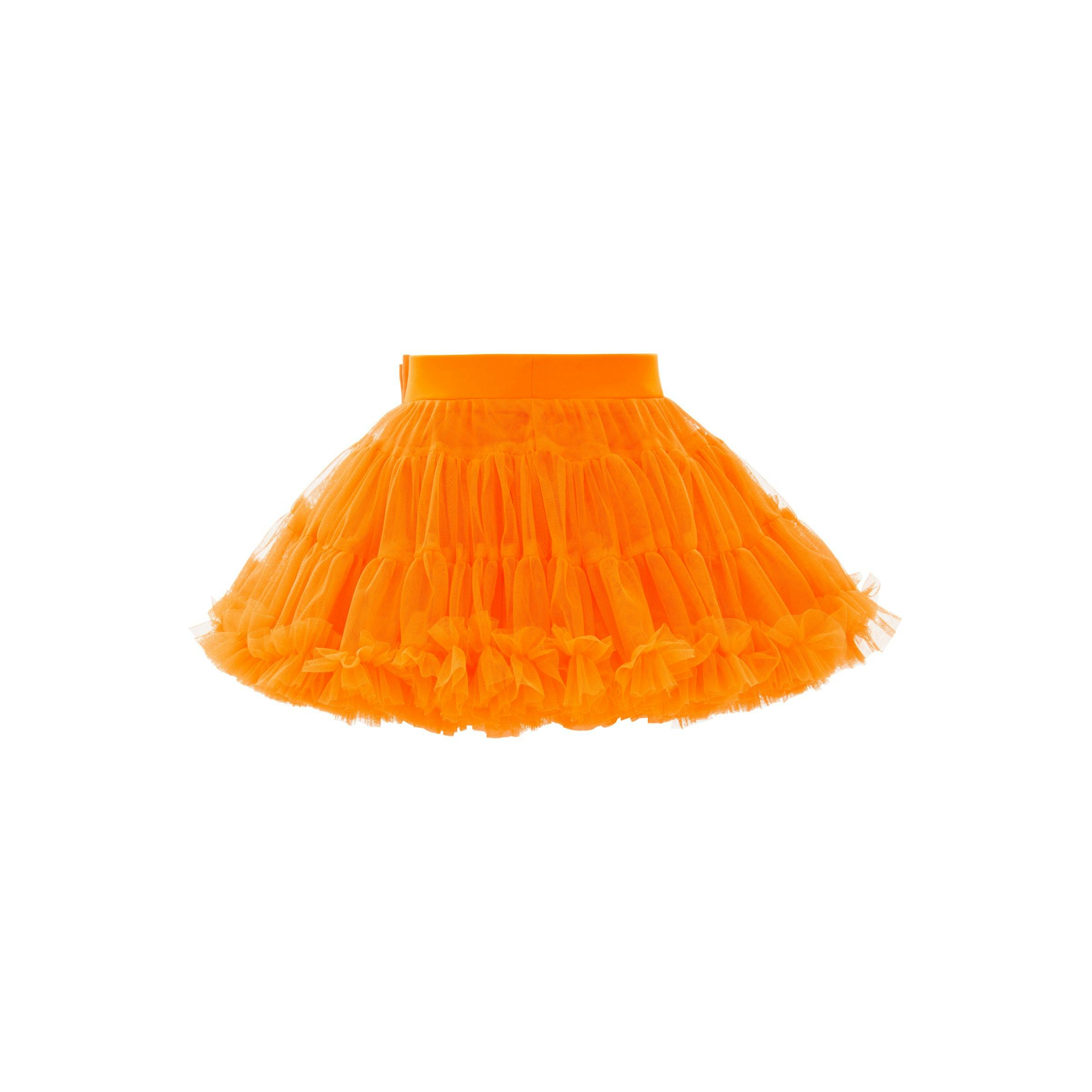 Orange Neon Bow Tutu Skirt
