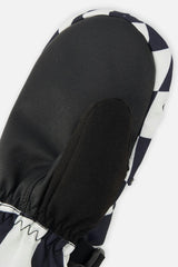 Teknik Winter Mittens White Checkered Print