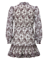 Chelsea Cotton Embroidered Dress, Wine