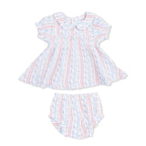 Tulip Stripe - Smocked Dress Set