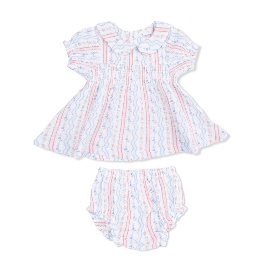 Tulip Stripe - Smocked Dress Set