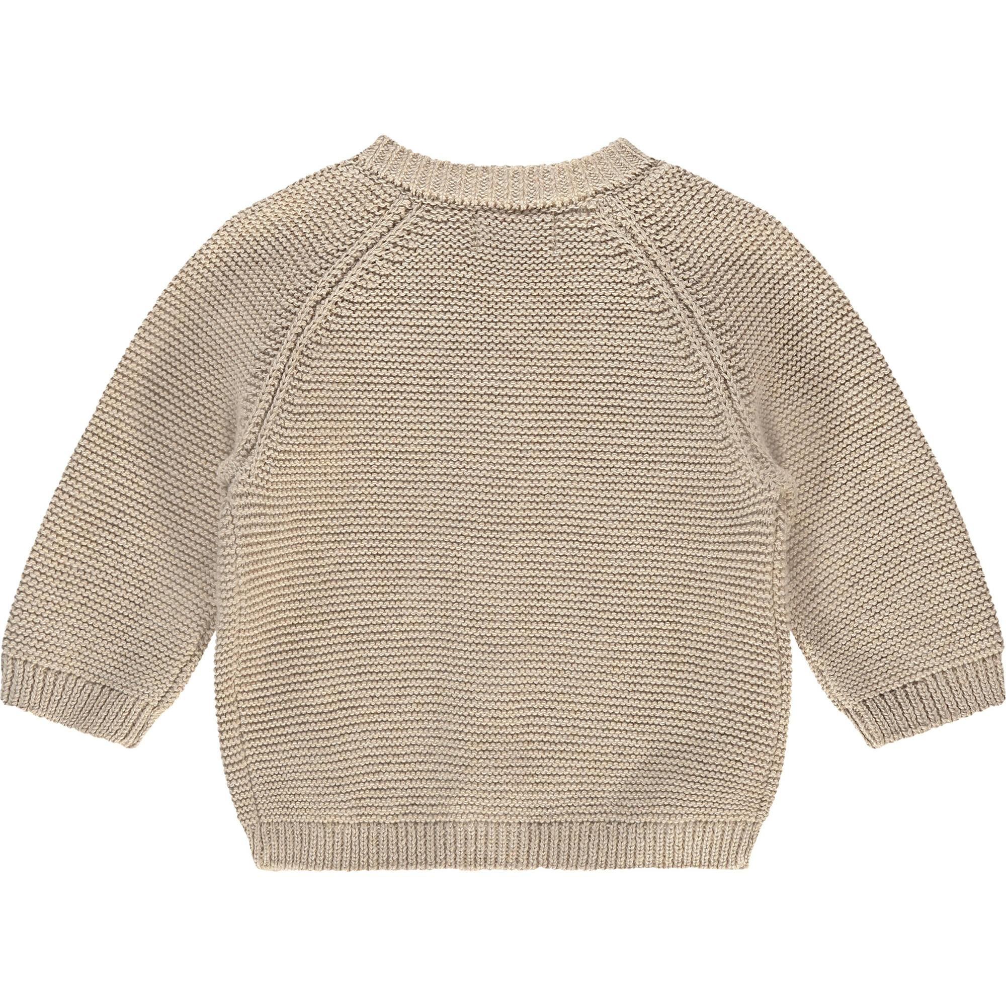 Knit Round Neck Button-Up Cardigan