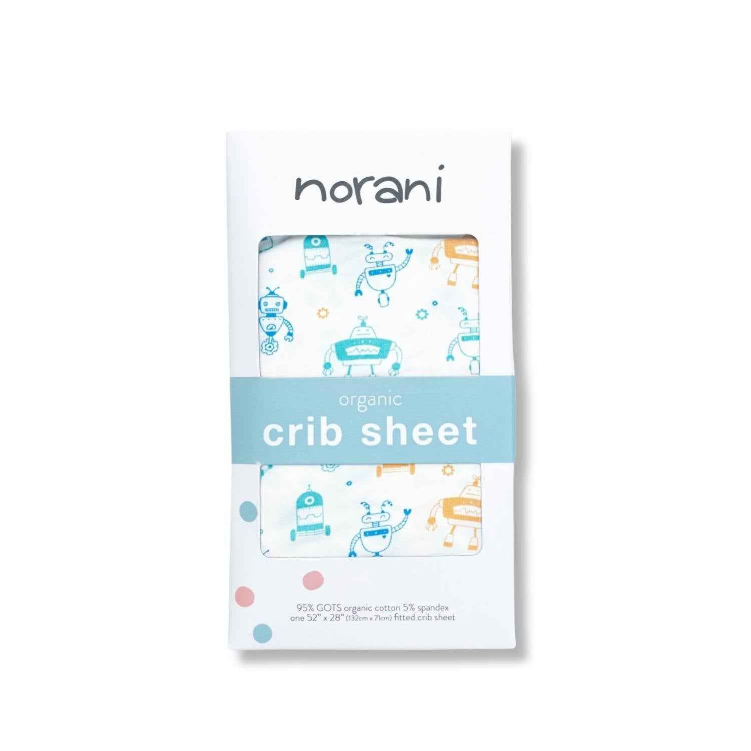 Organic Crib Sheet - Robots