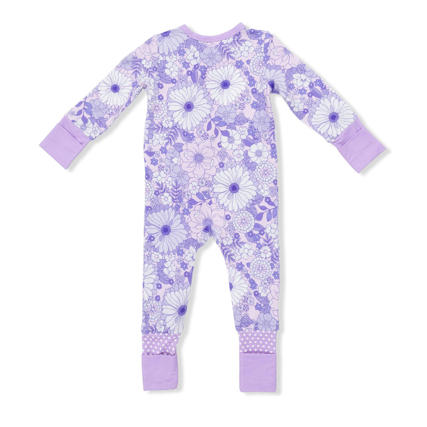 Lacy Lavender Floral - Convertible Romper
