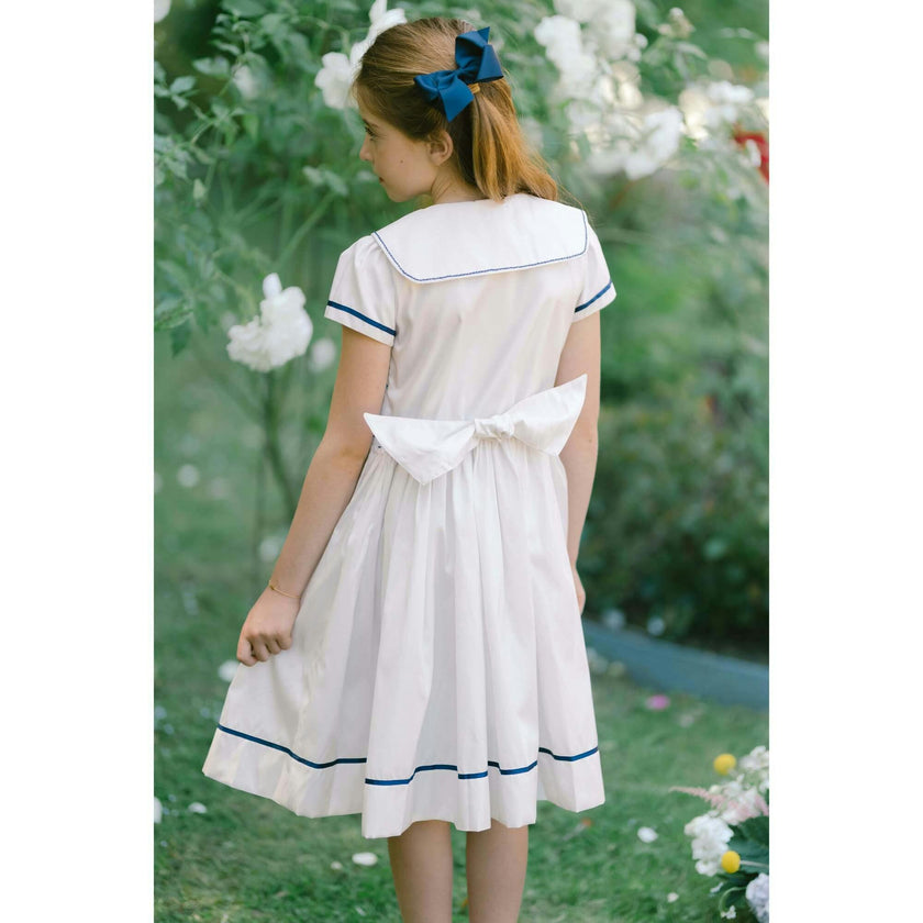 Riviera White Short Sleeve Smocked Dress