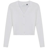 Cropped Ribbed Cardigan