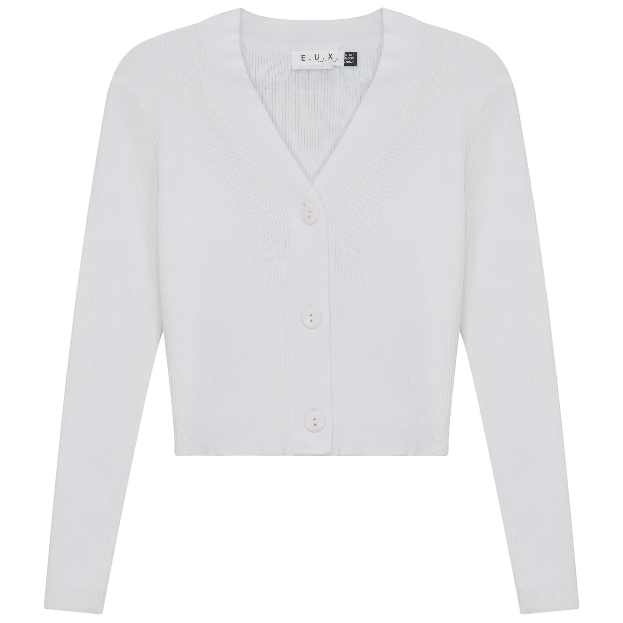Cropped Ribbed Cardigan