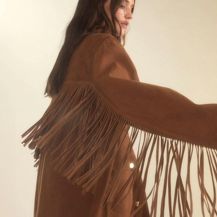 Westward Fringe Suede Jacket