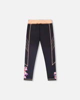 Athletic Leggings In Recycled Polyester Black