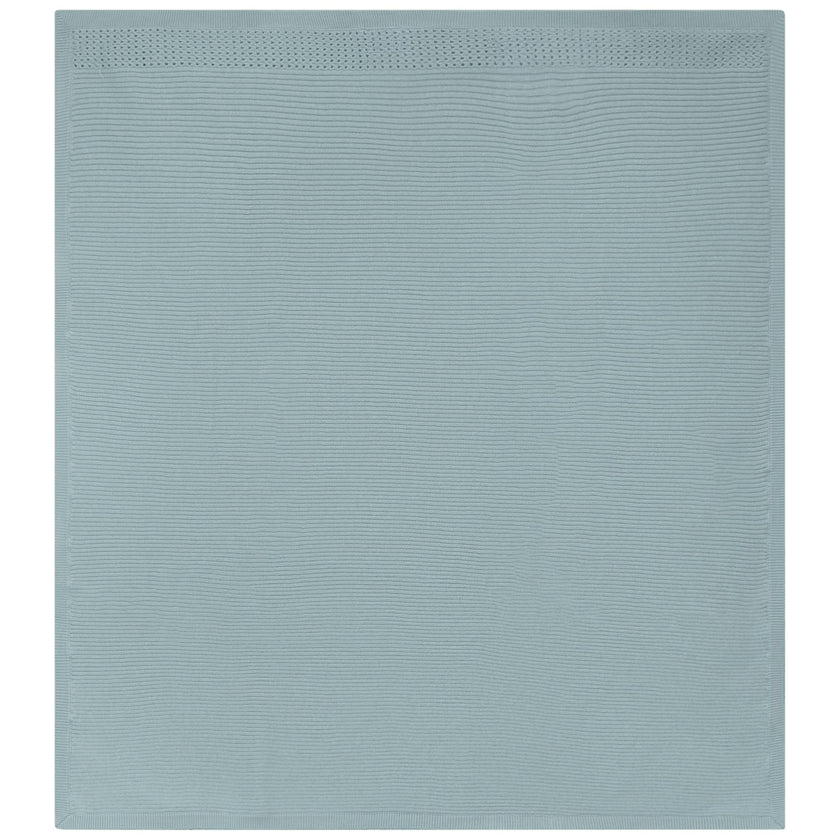 Holed Ribbed Knit Blanket