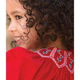 TARTINE ET CHOCOLAT Poinsettia Baby Dress - Cerise
