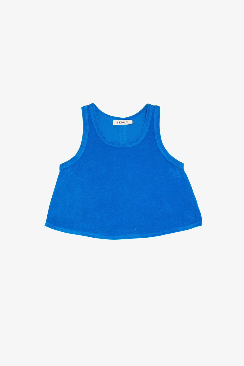 Terry Cloth Racerback Flutter Tank