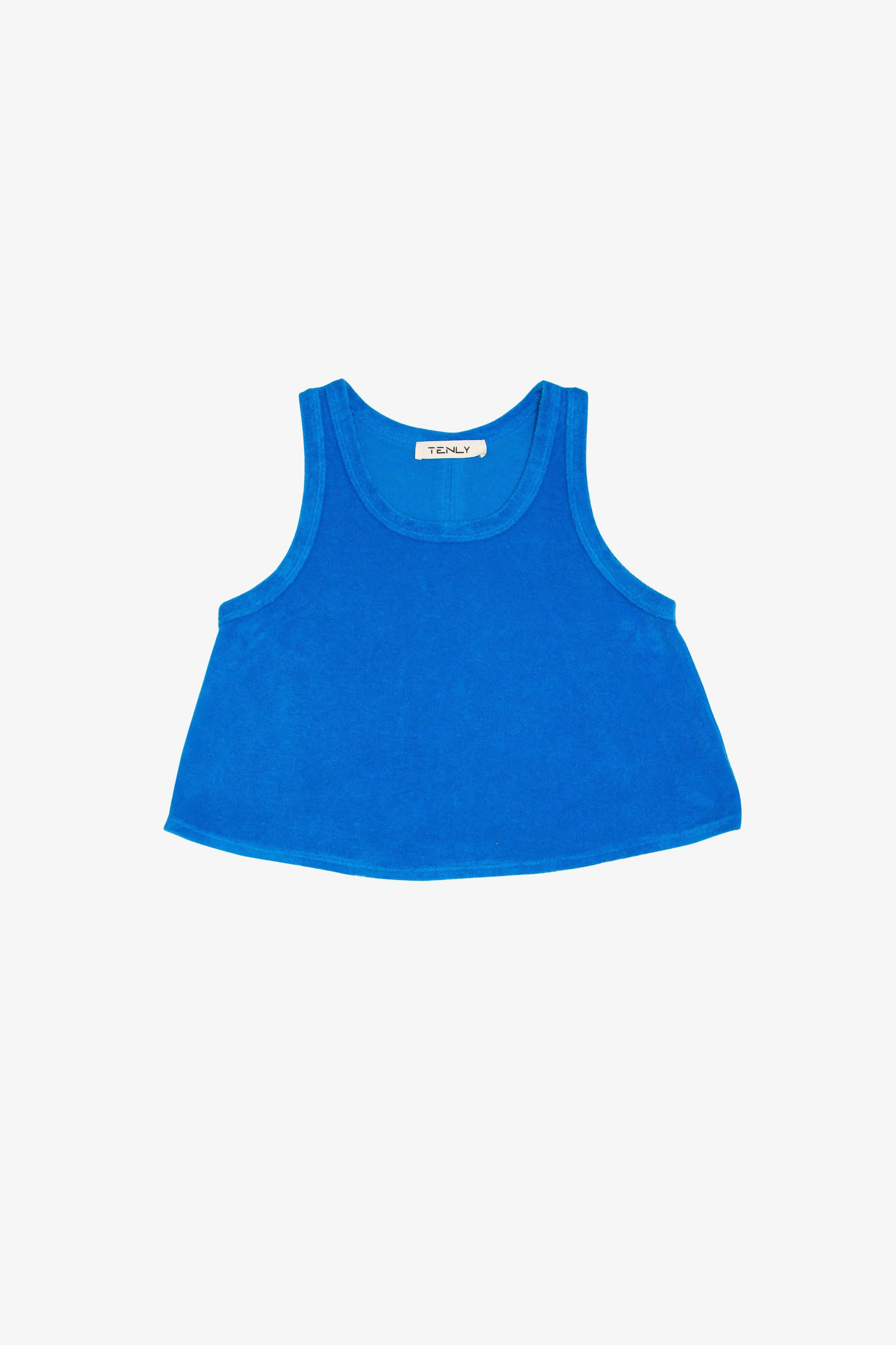 Terry Cloth Racerback Flutter Tank