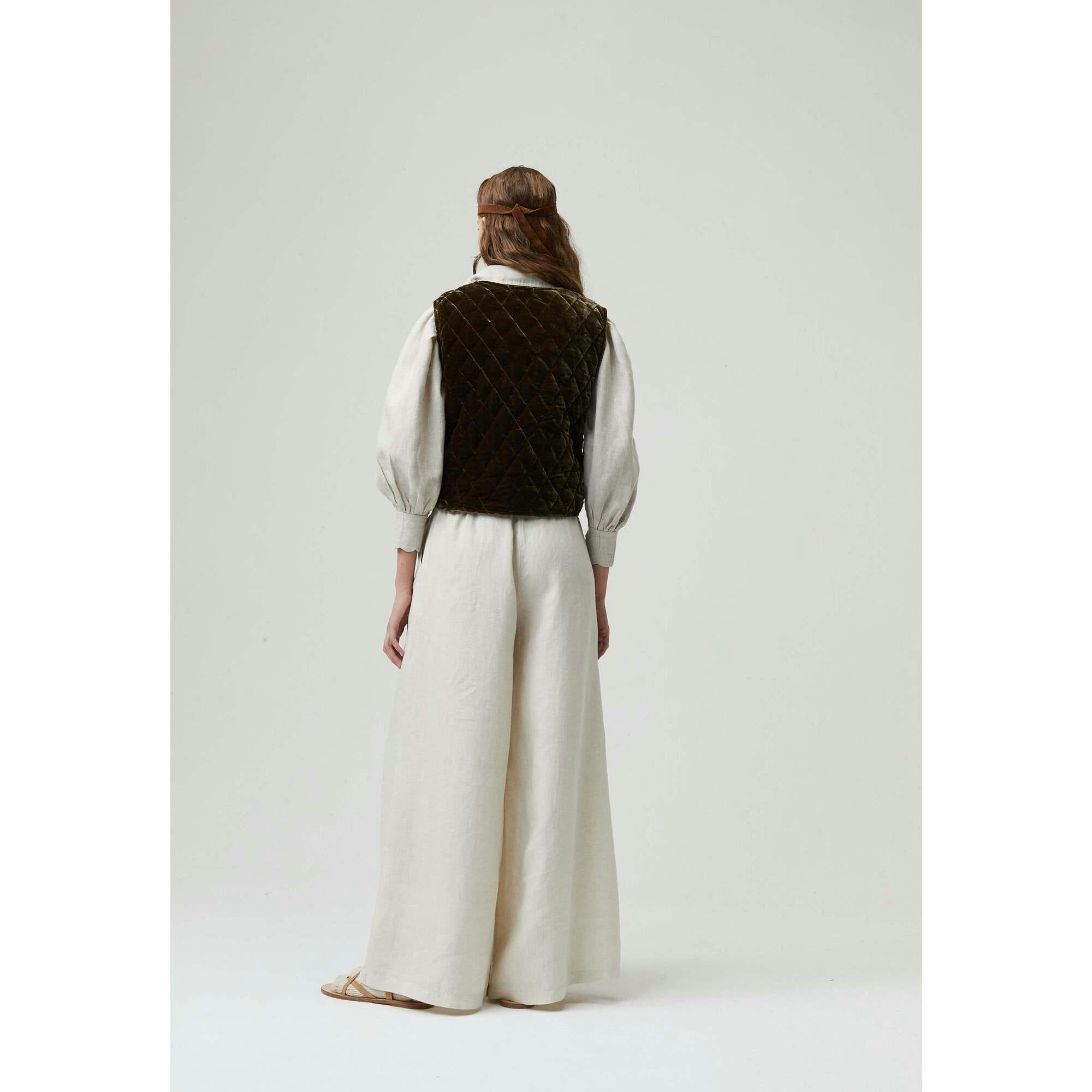 Cape Linen Pants - Natural