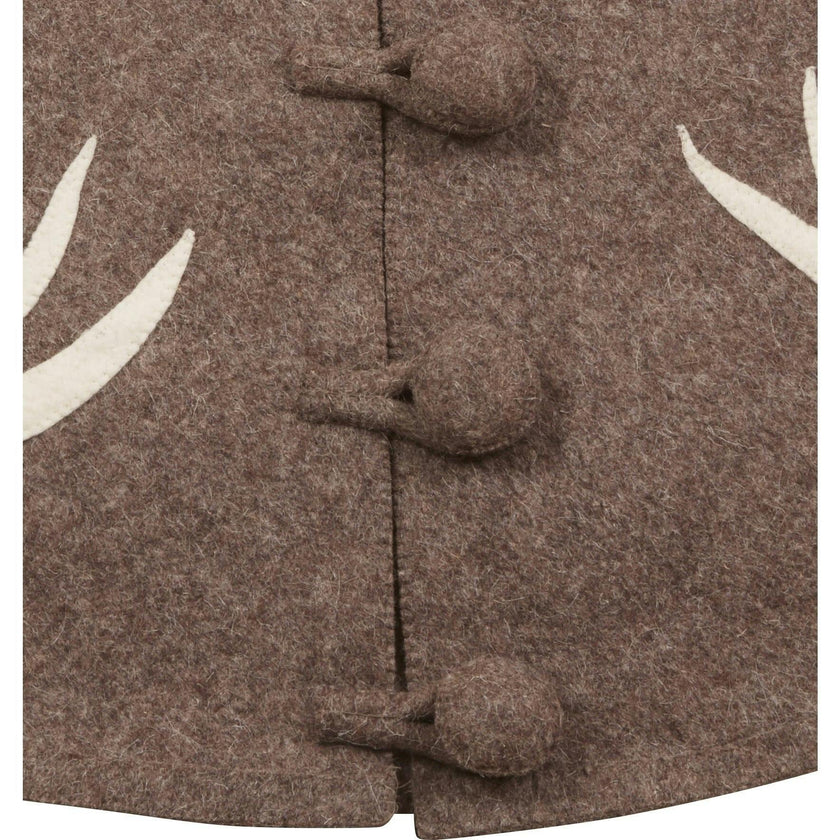 Handmade Felt Antlers Gray Christmas Tree Skirt 60" / 72"
