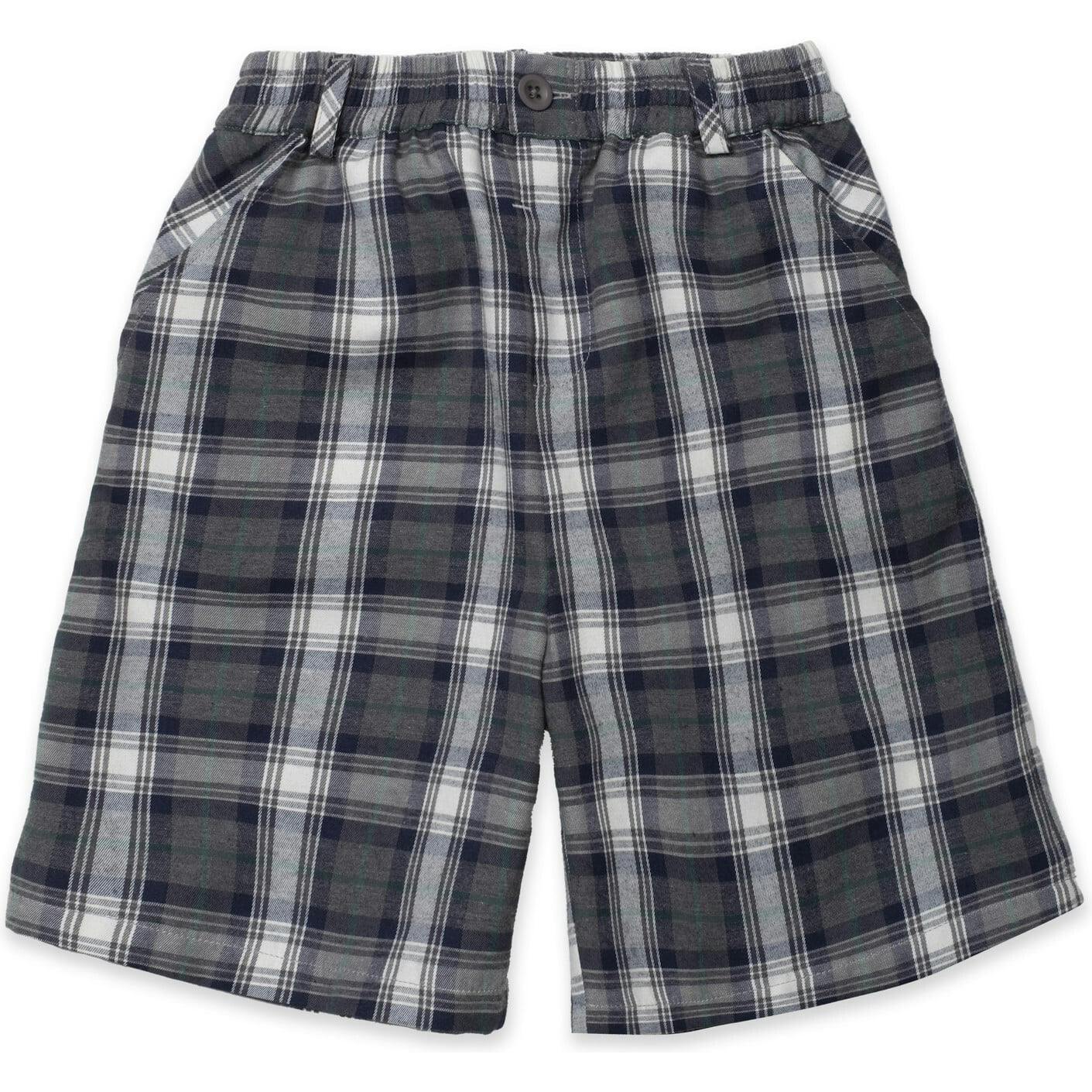 Play Cargo Shorts in Grey Plaid