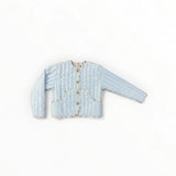 Quilted Velvet Jacket in Frost and Holiday Dot Stripe | Girls Jacket