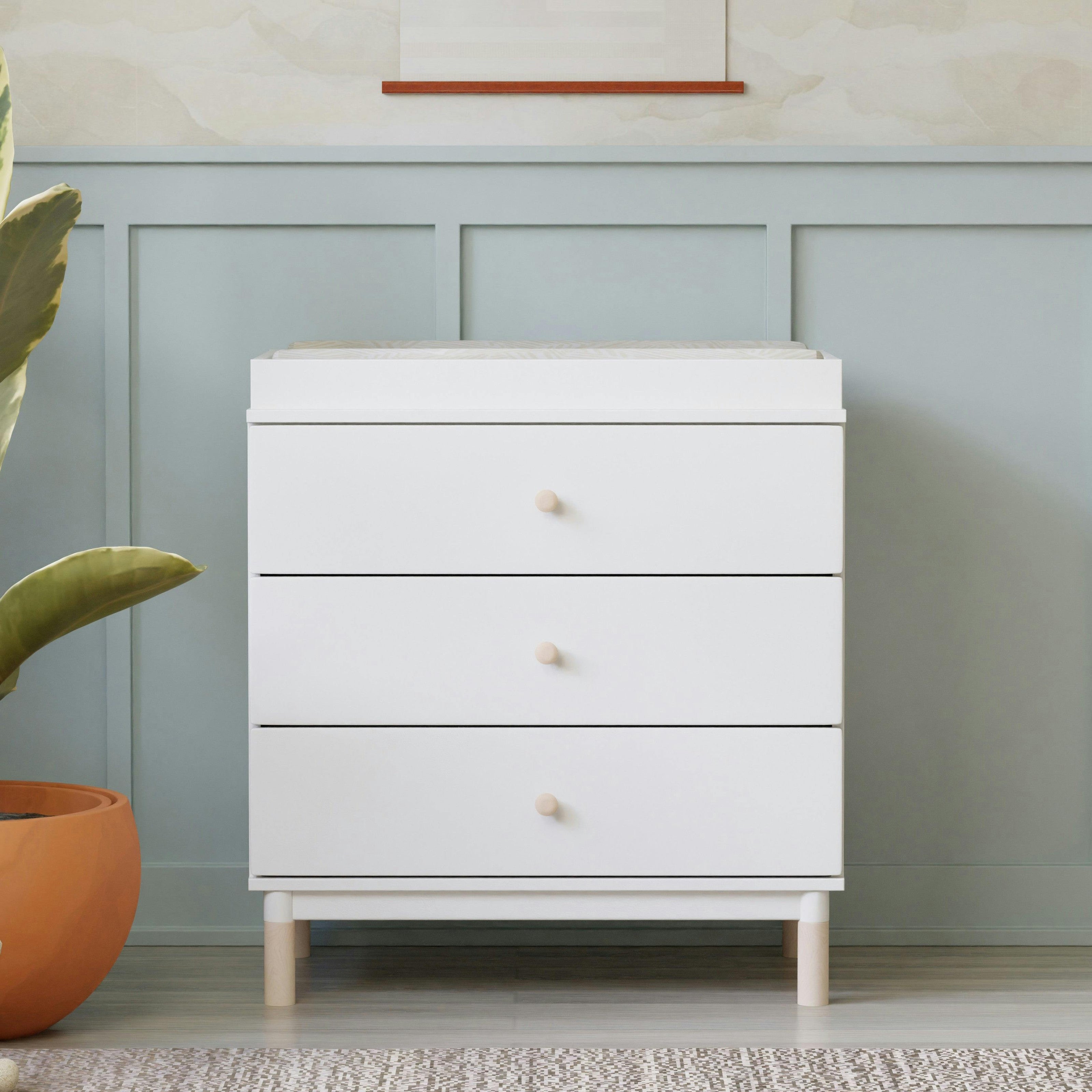 Babyletto Gelato 3-Drawer Compact Changer Dresser with Removable Changing Tray (34