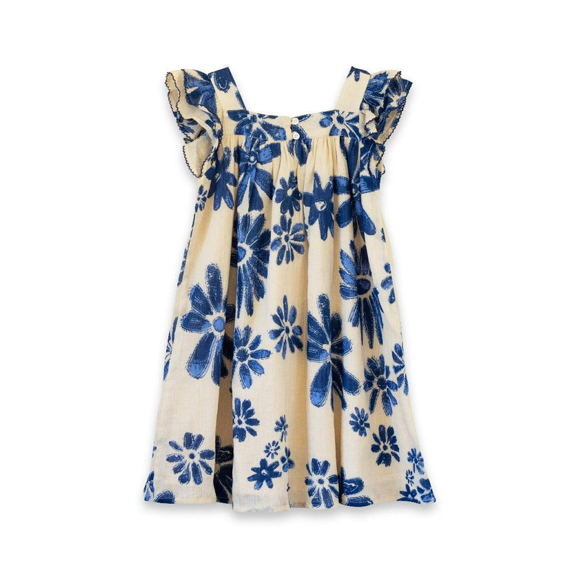Girls Everly Square Neck Dress | Daisy Blue