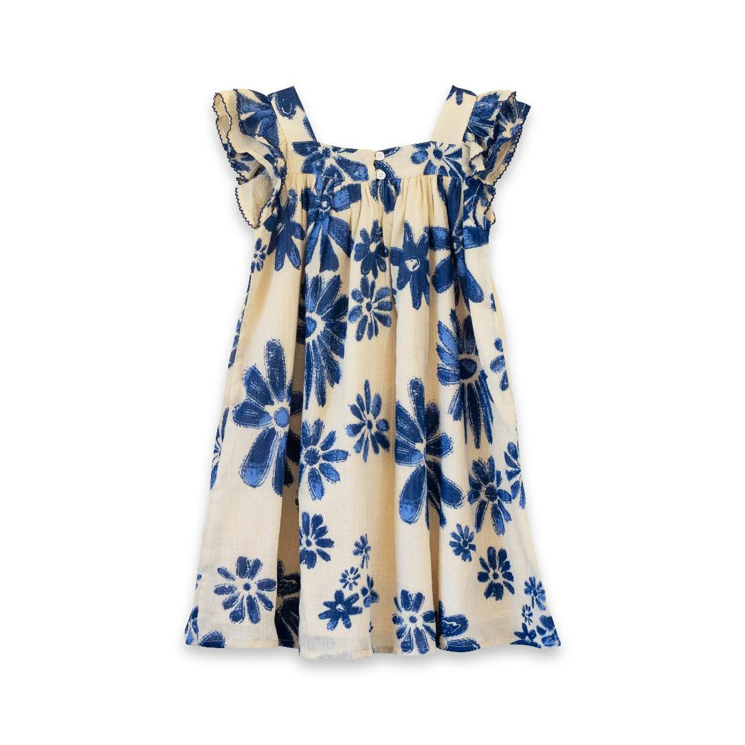 Girls Everly Square Neck Dress | Daisy Blue