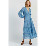 Cotton Rainbow Scallop Dress