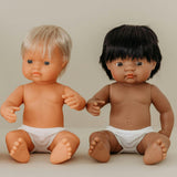 Hispanic Boy Baby Doll with Black Hair - 15"