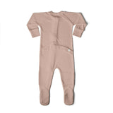 GROW WITH YOU FOOTIE | ROSE — Bamboo Organic Cotton Blend, 0–6M
