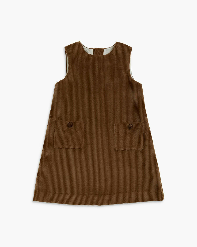 Pichi Dress Chestnut Corduroy