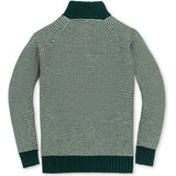 Organic Long Sleeve Half Zip Raglan Ski Sweater, Green