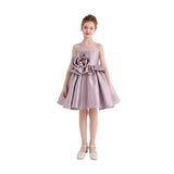 Pink Oriana Peplum Sculpted Rose Dress
