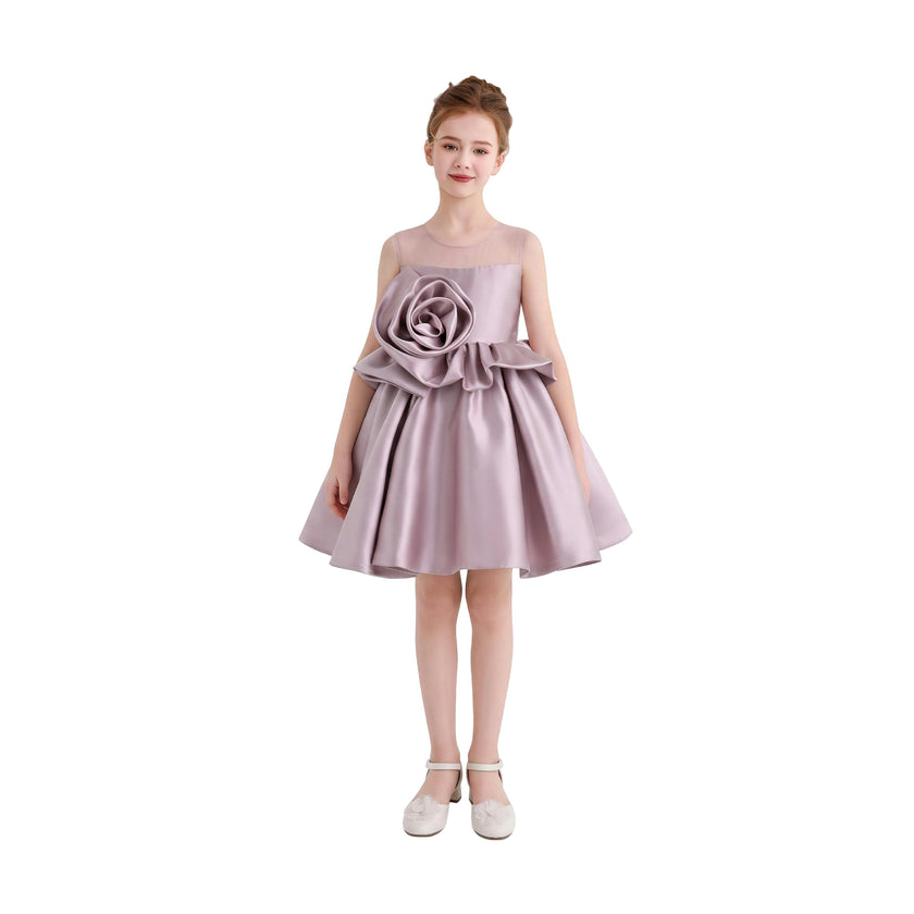 Pink Oriana Peplum Sculpted Rose Dress