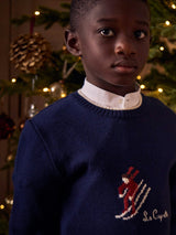 Navy Ski Merino Kids Jumper